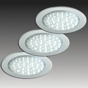 Best Set de 3 spots encastrés LED R 68 aspect inox Éclairage De Bureau