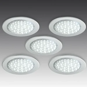 Shop Set de 5 spots encastrés LED R 68 aspect inox Éclairage De Bureau