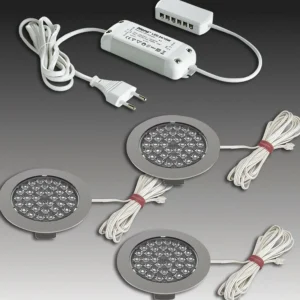 Shop Set de 5 spots encastrés LED R 68 aspect inox Éclairage De Bureau