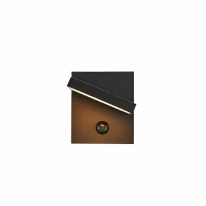 Store Applique murale LED Abridor, anthracite, largeur 14 cm, capteur Éclairage Extérieur Professionnel