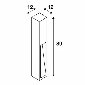 Store Rusty Slot 80 borne lum. LED, hauteur 80 cm Éclairage Extérieur Professionnel