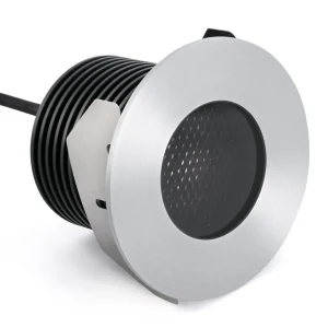 Outlet Spot encastré LED Grund, couleur nickel, Ø 9 cm, alu/inox Éclairage Extérieur Professionnel