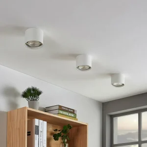 Store Spot pour plafond Mabel, rond, à 1 lampe, Ø 12 cm, blanc Éclairage De Magasins