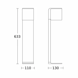 Store GL 80 C Borne lumineuse LED, Bluetooth smart, anthracite Éclairage Extérieur Professionnel