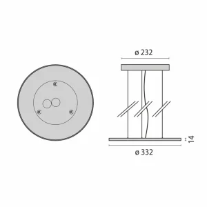 Hot Suspension LED FL Round 333 PL MP DALI 830 Éclairage De Magasins