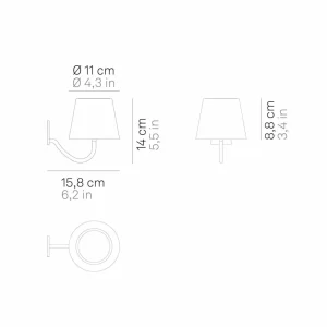 Online Poldina applique batterie IP54 gris Éclairage Extérieur Professionnel