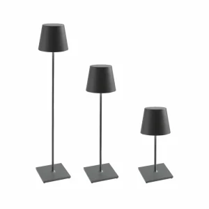 Store Poldina XXL lampadaire IP54 gris Éclairage Extérieur Professionnel